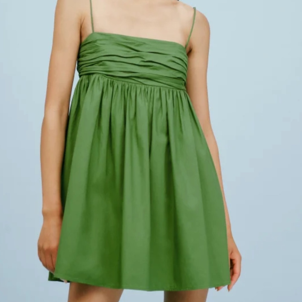 Reformation Catarina Babydoll Dress Size 2 Palm Green NWT